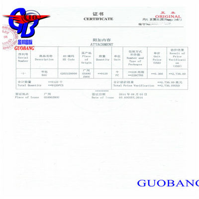 Удобная сертификация происхождения CIQ и фумигация Sosa с курьерской доставкой